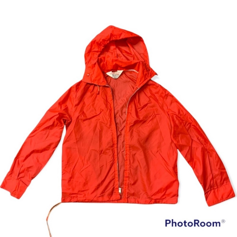 Vintage Single Stitch Men's Red Nylon Windbreaker Jacket by AMEREX Sport-Series